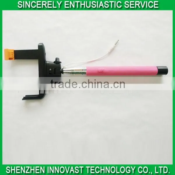 3.5mm Audio Cable Wired Monopod Selfie Stick With Beautiful Appearance photo-3
