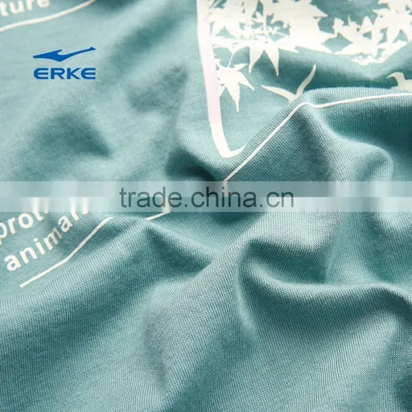 ERKE 2015 Summer Wearing Mans Casual Round Neck Full Cotton Short Sleeve t Shirt With Simple Pattern Wholesale/OEM photo-6