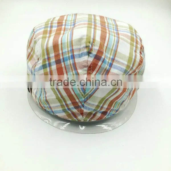 Fashion Check Cotton Ivy Cap Manufacturing photo-4