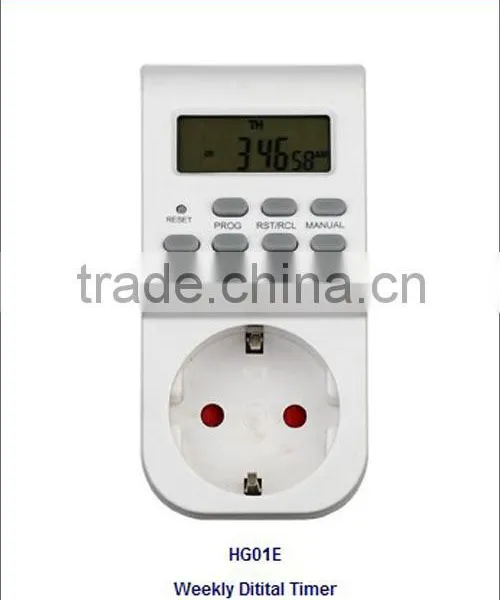 Digital timer with EU plug and socket