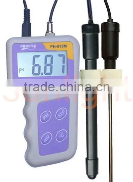 Portable pH Meter, PH, mV and Temperature 3 in 1 Meter, ATC, PH-013M