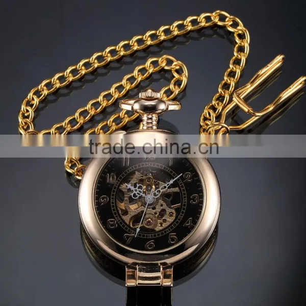 Elegant Hollow Hand Winding Mechanical Analog Men Pocket Watch photo-6