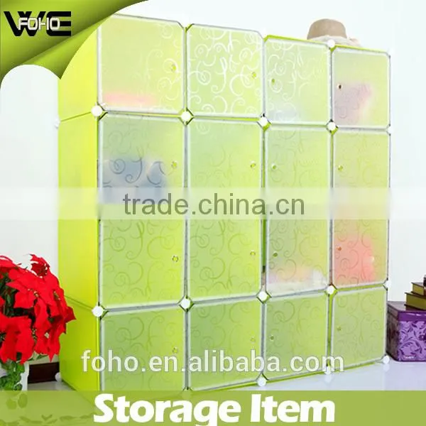 DIY Storage Cubes Wardrobes Shoe Cabinet 20 Cubes Green Color Wardrobe