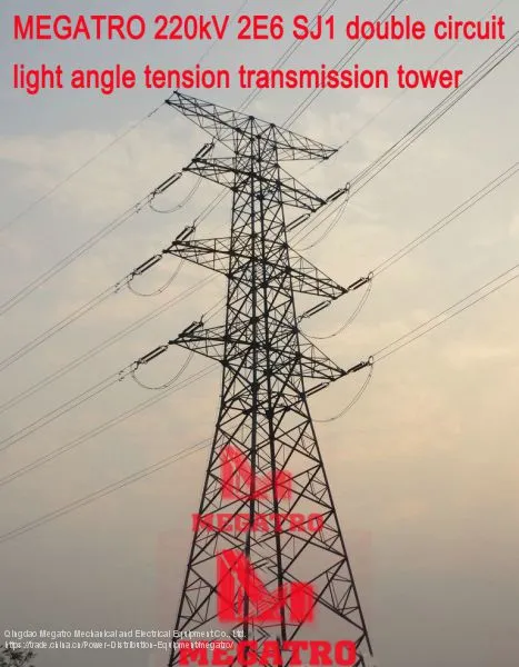 MEGATRO 220kV 2E6 SJ1 Double Circuit Light Angle Tension Transmission Tower photo-2
