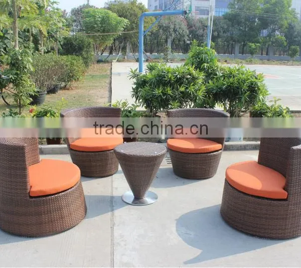 Outdoor Synthetic Rattan Furniture 4 Seated Leisure Table And Chairs photo-3