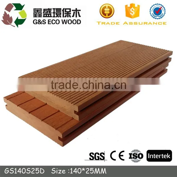 Outdoor Patio / Terrace Composite Solid Decking Anti-slip Wood Plastic Composite Board photo-6