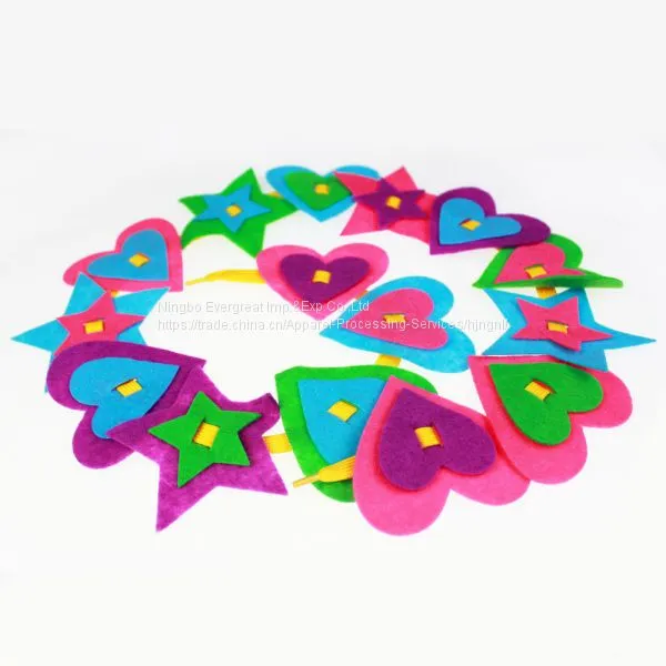 Heart Shape Felt Assortment Chain photo-2