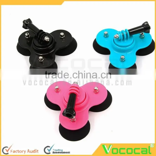 Sucker Secure Tripod Vacuum Car Vehicle Suction Cup Mount Base Stand With CNC Aluminum Alloy Screw for GoProHero 4 3+ 3 2 1 photo-2