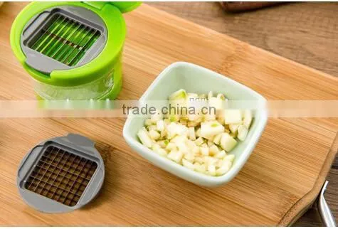 Cy283 Mini Multifunction 2 Stainless Steel Blades Garlic Press Chopper Mincer photo-5