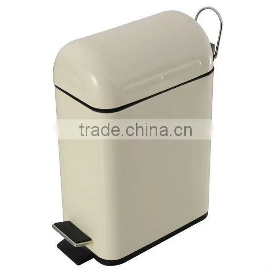 Fasionable Top Polishing Body Red Powder Coating With Pedal Trash Bin Rublish Bin Garbage Canister photo-4