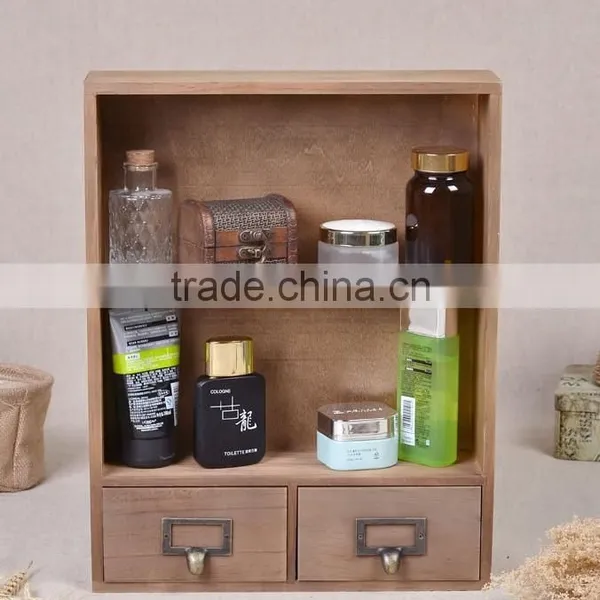 Two Drawer Wall Wooden Boxes photo-3