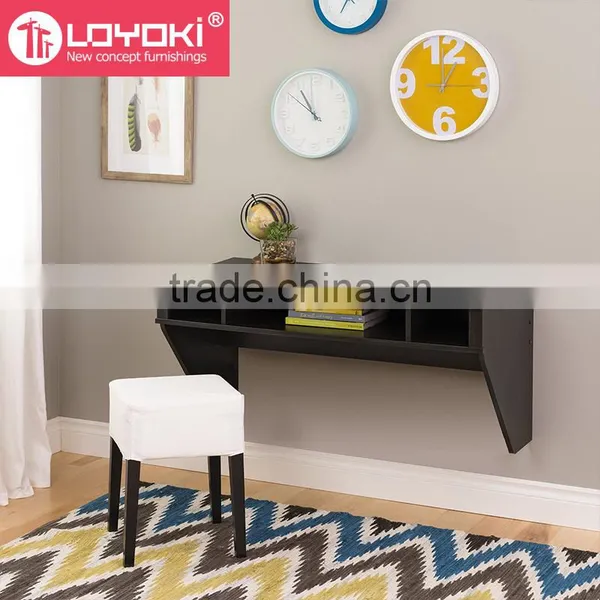 Floating Desk Storage Modern Wall Computer Desk Floating Hanging Shelving Space Saver Wall Mounted Desk photo-3