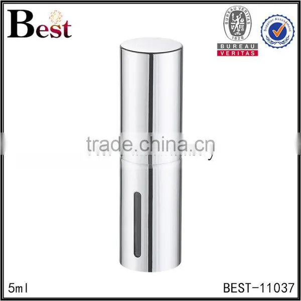 Wholesale Cosmetic 5ml Aluminum Screen Printing Luxury Perfume Bottle Small Porket Spray Blue Bottle Perfume Best Selling photo-5