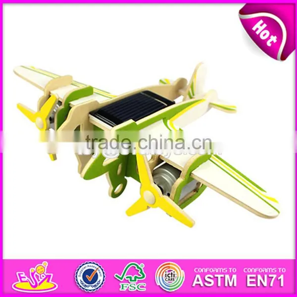 2017 New Design Diy Assemble Children Wooden Toy Airplanes W03B065 photo-6