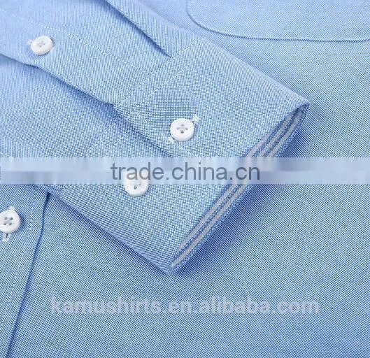 Mens Long Sleeve Dress Shirts Cotton Oxford Shirts photo-4