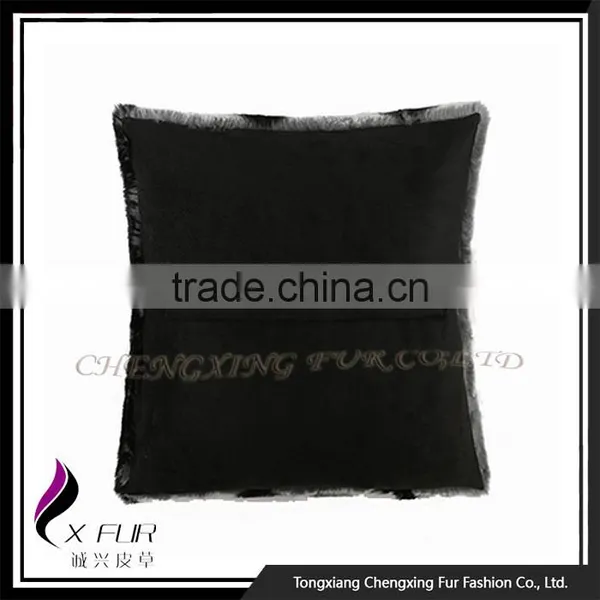 CX-D-103 Excellent Decorative Rex Rabbit Fur Cushion Covers photo-5