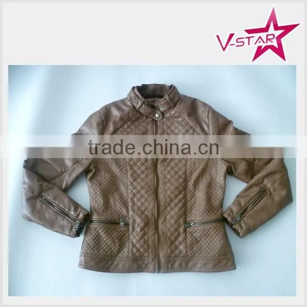 Direct Factory pu Jacket Women pu Jacket Competitive Leather Jacket photo-2