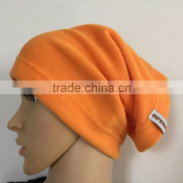 Promotional Winter Warm Orange Color Adult Polar Fleece Neck Warmer Hats photo-5
