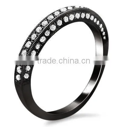 Self-designed Jewelry Cheap Wholesale Black White Fashion O Ring for Men and Women photo-4