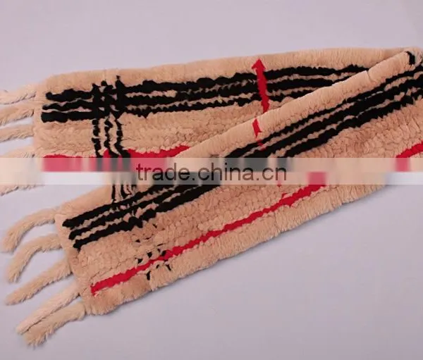 2016 Knitted Rabbit Scarves Warm Scarf Women Fur Scarf photo-3
