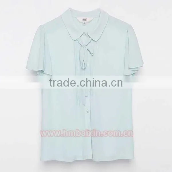 Custom Ladies White Blouses/ Fashion Blouses Design/ Custom Blouse Garment Supplier photo-2
