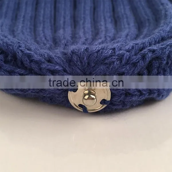 Myfur Winter Warm Couple Hat With Genuine Raccoon Fur Bobble Knit Hat photo-4
