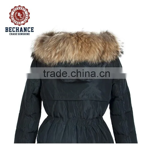 Womens Faux Fur Coat Long Down Coat With Fur photo-5