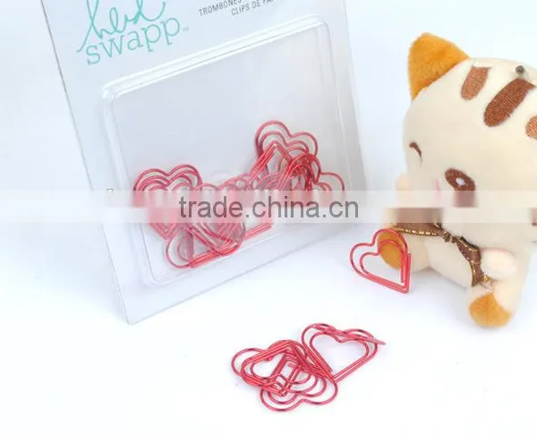 Heart Shape Planner Clip Stainless Steel Plating Paper Clip photo-2