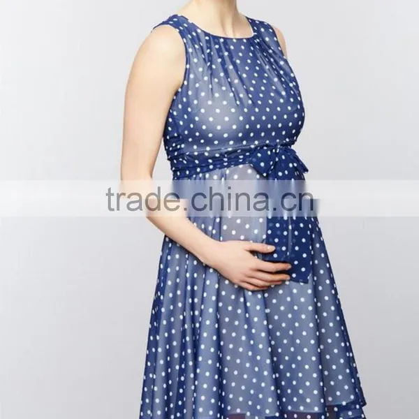 Pregnant Women Chiffon Midi Dresses photo-3