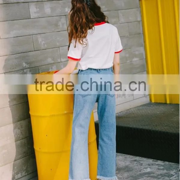 Cotton Summer Round Neck Girl t Shirt photo-4