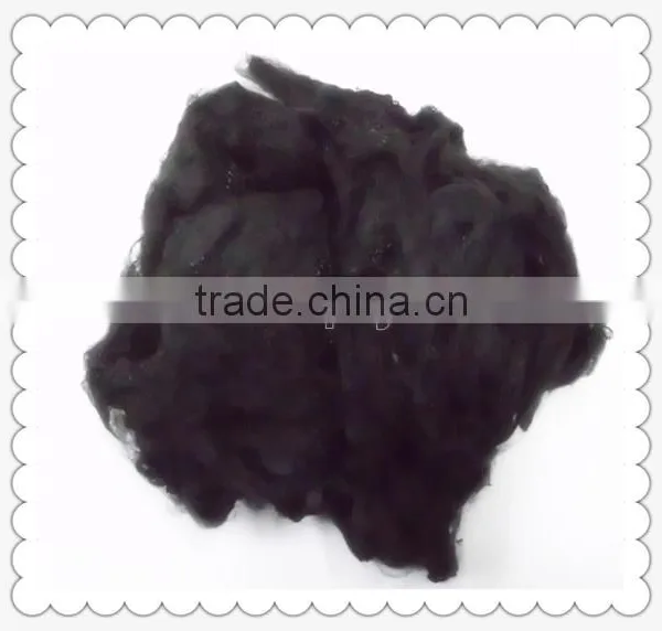 3D/6D/15D Black Recycled Polyester Staple Fiber for Non Woven With Low Price photo-2