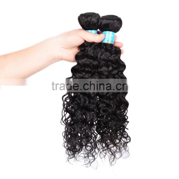 Natural And Beautiful Cheap Remy Water Wave Virgin Brazilian and Peruvian Hair Weave photo-2