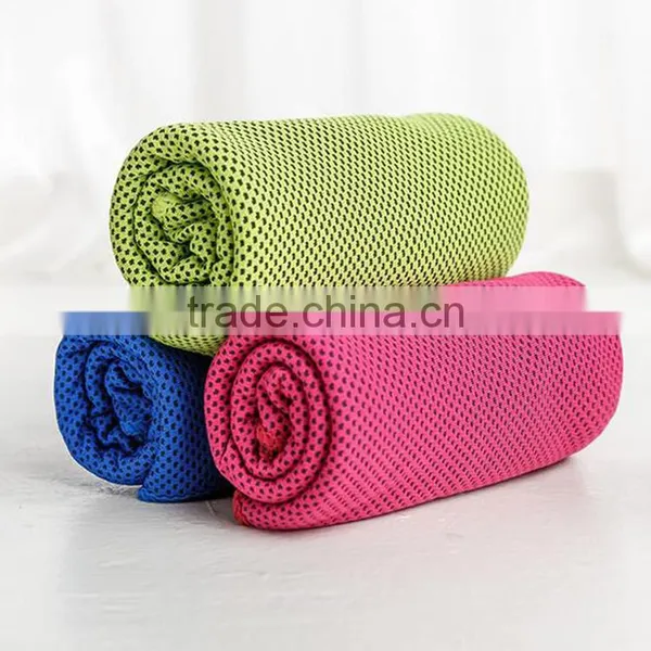 High Quality 100% Cool Ice Fabric Material Microfiber Cool Ice Sport Towel Can be Print Custom Logo on Ice Cool Towel