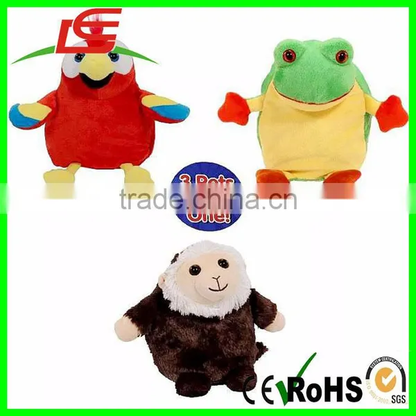 Wholesale 3 Pets in One Quick Filp Switch Reversible Stuffed Animals Soft Toys