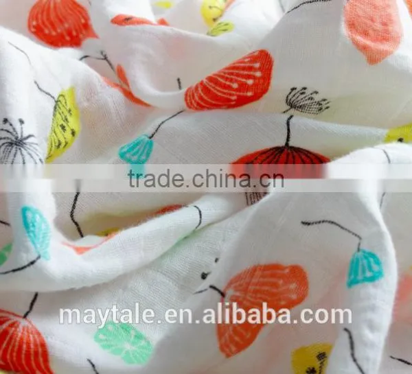 100% Organic Cotton Muslin Swaddle Blanket 47"x47" photo-2