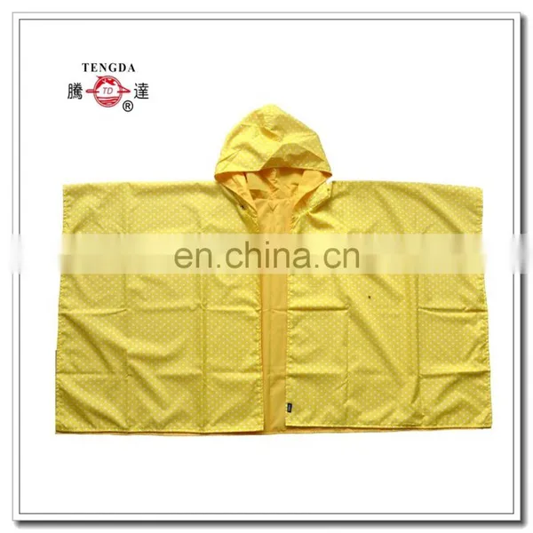 Raincoat Factory Cheap Yellow Polyester Rain Cape photo-2