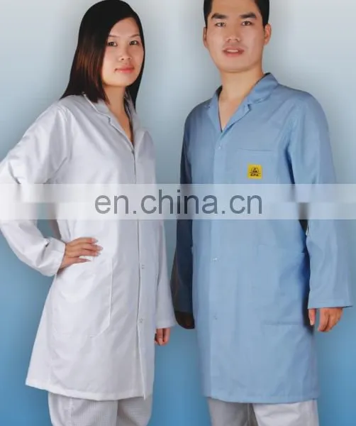 Best Selling Unisex Design Antistatic 3/4 Length Esd Uniform Smock for Cleanroom Worker photo-3