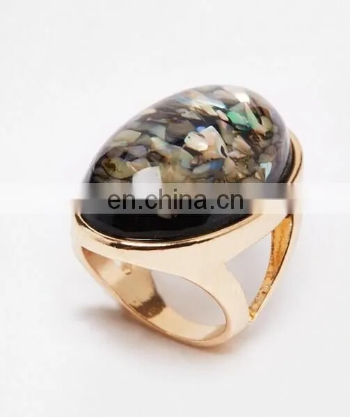 Special Design Ring, Stone Ring, Gold Plated Ring, Black Diamond Ring