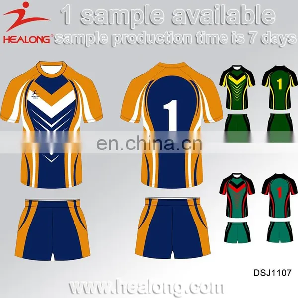 Healong Dye-Sub Digital Sublimation Custom Rugby Singlets photo-3