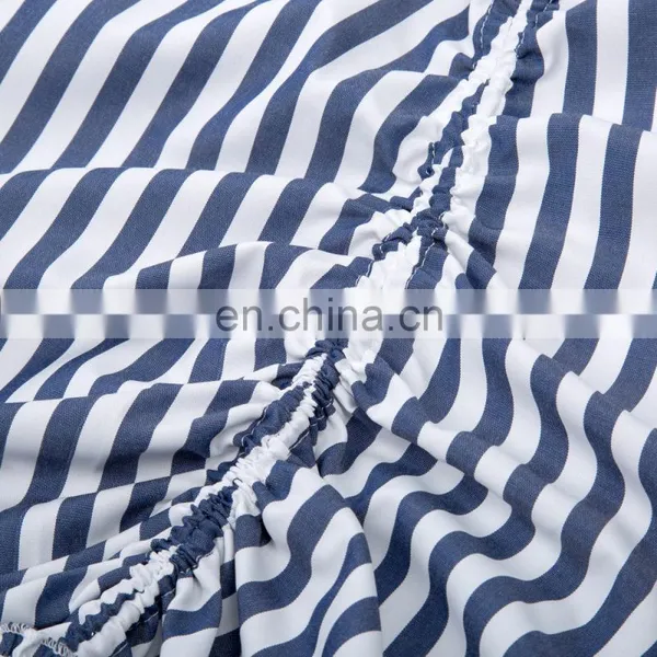 Belle Poque Retro Vintage Gothic Style Blue & White Stripes Bustle Skirt BP000354-2 photo-4