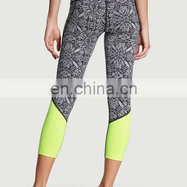 Yihao 2015 Latest Fashion Prints With High Quality Unique Designs Yoga Capri Sublimated Capri Wholesale Leggings photo-2