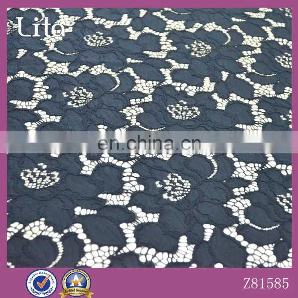 Lita New Arrival Black Fashion Nylon French Lace Fabric for Clothing