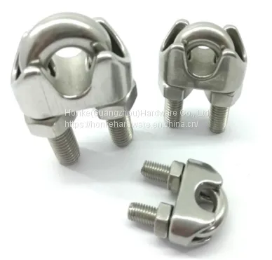 Heavy Duty 304 Stainless Steel Standard U Shape Bolt Wire Rope Clip Cable Clamp photo-2