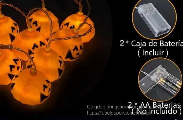 Halloween 2AA Batteries Powered 10 Led Waterproof Halloween Party Decoration Lighted Pumpkin Lantern Decoration photo-2