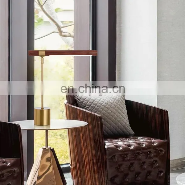 Amazon Hot Nordic Luxury Modern Bed Side Lamp Gold Metal Wooden Copper Table Lamp Decorative for Home Hotel photo-5