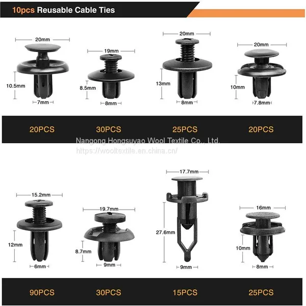 Black Plastic Auto Fastener Push Type Rivet Retainer Removal Tool Kit photo-4