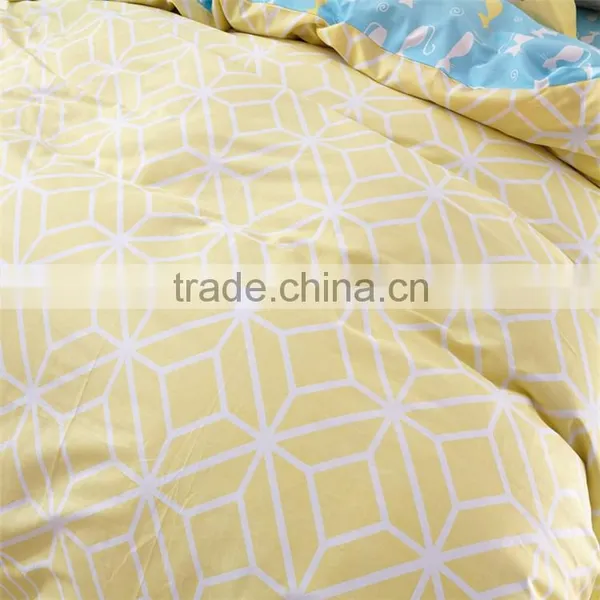 Yello Geometric Shapes Printed Cotton Comforter Cover Set With Zipper 4 Pcs China Duvet Cover Set photo-3