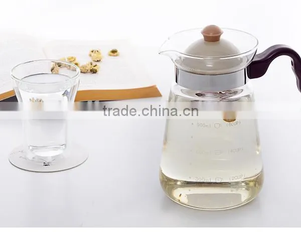 1.0 Liter ,34 oz Glass Carafe , up to EU Standard Water Kettle, Plastic Handle and Lid, Hot 2016