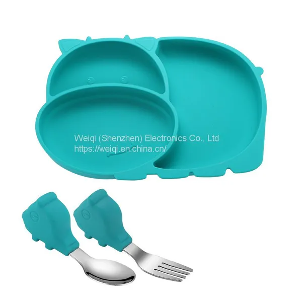 Suction Dinner Plate Baby Practical Silicone Plate Set by Weiqi Factory photo-3