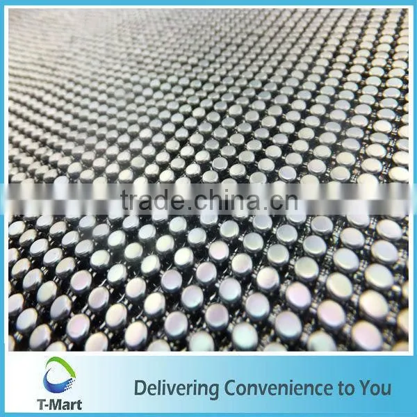 Hotsale Woman Decoration Silver Glass Crystal Hot Fix Rhinestone Mesh photo-2